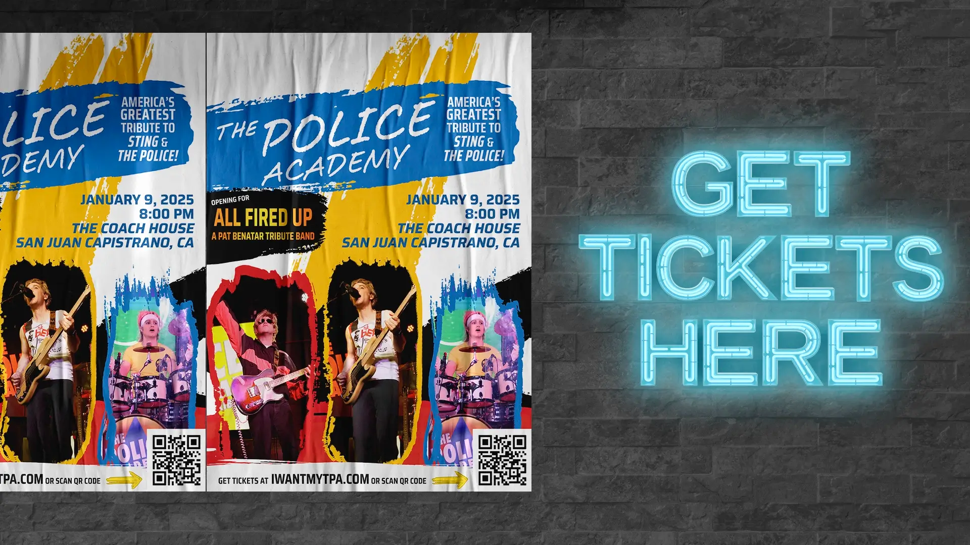 The Police Academy is coming to the Coach House Concert Hall in San Juan Capistrano on January 9, 2025.