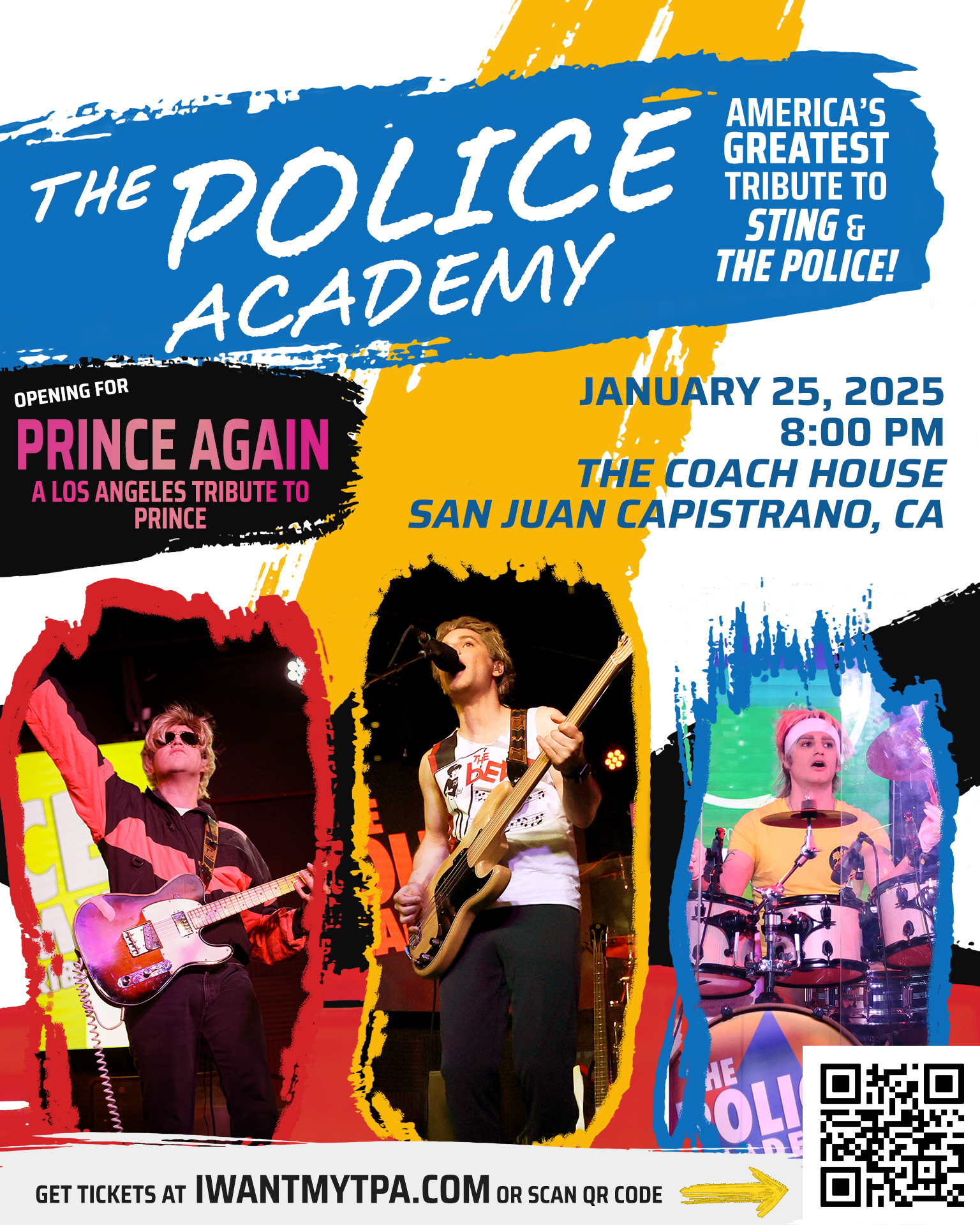 The Police Academy tribute is coming to the Coach House Concert Hall on January 25, 2025.