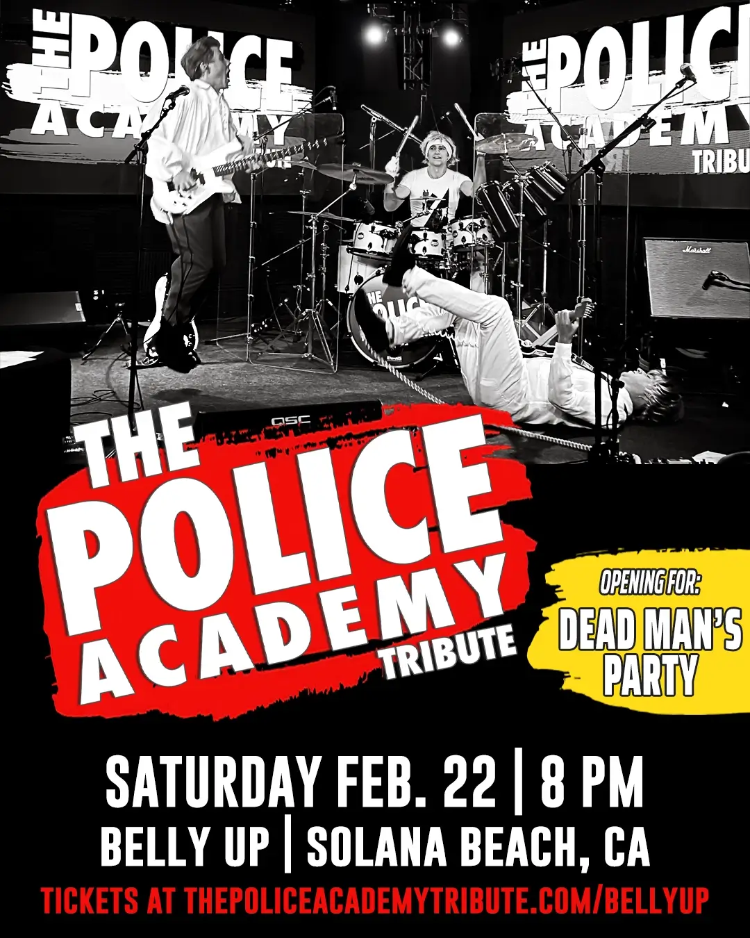 The Police Academy tribute band is coming to the Belly Up in Solana Beach, CA, on Saturday, February 22 to open for Oingo Boingo tribute Dead Man's Party!