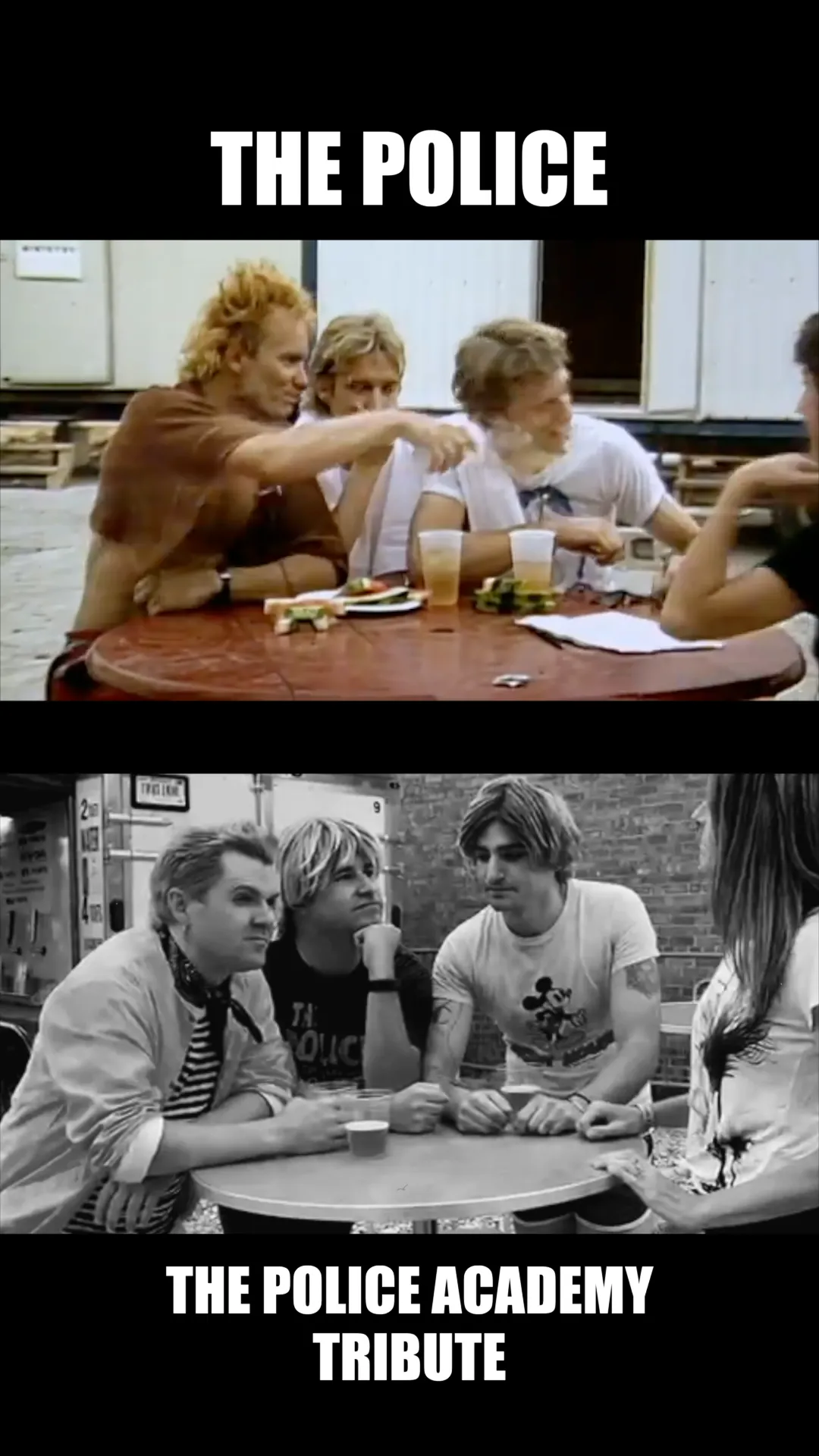 Police Tribute Recreates Sting & Stewart Copeland Fight Clip